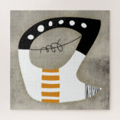 Freeform - Orange Black and White Jigsaw Puzzle (Horizontal)