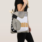 Freeform - orangefarbene schwarze und weiße Totbeu Tasche (Von Nahem)