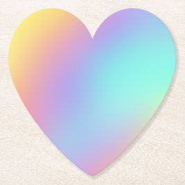 Freeform Pastel Gradient Heart Paper Untersetzer