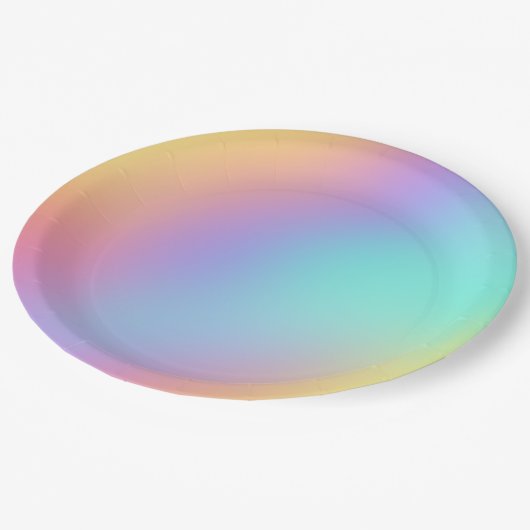 Freeform Pastel Gradient Pappteller (Schrägansicht)