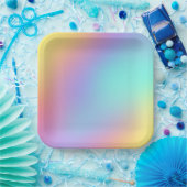 Freeform Pastel Gradient Square Paper Teller (Party)