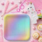 Freeform Pastel Gradient Square Paper Teller (Party)