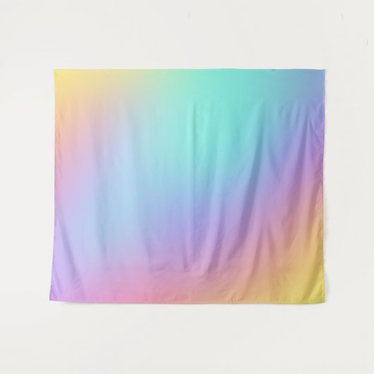 Freeform Pastel Gradient Wandteppich (Vorderseite (Horizontal))