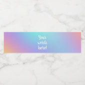 Freeform Pastel Gradient Water Flasche Labels Wasserflaschenetikett (Einzelnes Label)