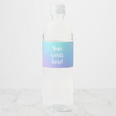 Freeform Pastel Gradient Water Flasche Labels Wasserflaschenetikett (Vorderseite)