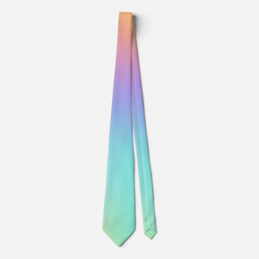 Freeform Pastel Rainbow Gradient Krawatte (Vorderseite)