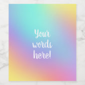 Freeform Pastel Rainbow Gradient Wine Labels Weinetikett (Einzelnes Label)