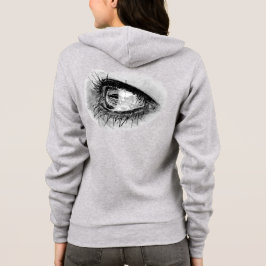 Freehand Beautiful Woman Graphite Pencil Hoodie