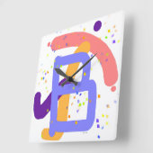 FREEHAND-MONOGRAM-INITIAL B QUADRATISCHE WANDUHR (Winkel)