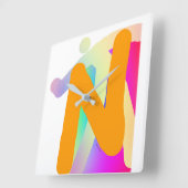 FREEHAND-MONOGRAM-INITIAL N QUADRATISCHE WANDUHR (Winkel)