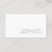 Freehand Script Creative Minimalistic Trendy Schli Visitenkarte (Rückseite)