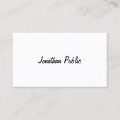 Freehand Script Design Smart Chic Trendy Schlicht Visitenkarte (Vorderseite)