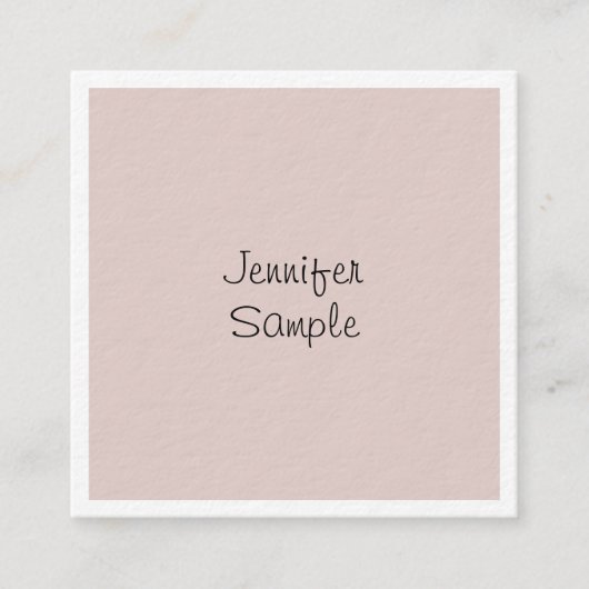 Freehand Script Graceful Design Luxury einzigartig Quadratische Visitenkarte (Vorderseite)