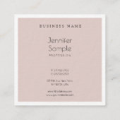 Freehand Script Graceful Design Luxury einzigartig Quadratische Visitenkarte (Rückseite)