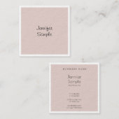 Freehand Script Graceful Design Luxury einzigartig Quadratische Visitenkarte (Vorne/Hinten)