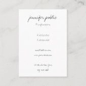 Freehand Script Moderne Clean Template Beruflich Visitenkarte (Vorderseite)