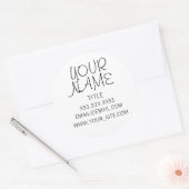 Freehand Simple Schlicht Runder Aufkleber (Umschlag)