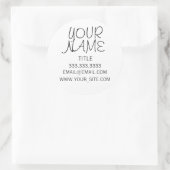 Freehand Simple Schlicht Runder Aufkleber (Tasche)