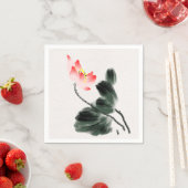 Freehand Watercolor Lotus Blume Malerei Serviette (Beispiel)