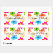 Freehand zeichnete Blume "Save the Date" Aufkleber (Blatt)