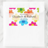 Freehand zeichnete Blume "Save the Date" Aufkleber (Tasche)