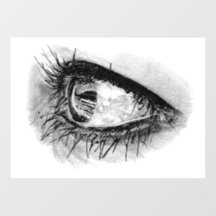 Freehand Zeichnete schöne Frauen in Mascara