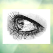 Freehand Zeichnete schöne Frauen in Mascara Fensteraufkleber (Blatt 3)