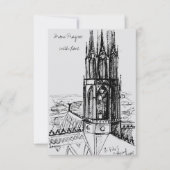 Freehe zeichne mit Liebe aus Prag Dankeskarte (Vorderseite)