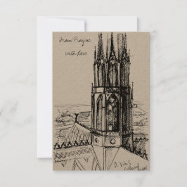 Freehe zeichne mit Liebe aus Prag Dankeskarte