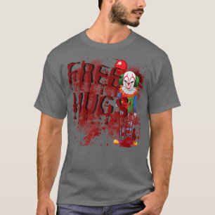 FreeHugs Clown Lazy Halloween Kostüm Beängstigende T-Shirt