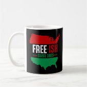 Freeish Freedom Usa Map Juneteenth Black Afican Am Kaffeetasse (Links)