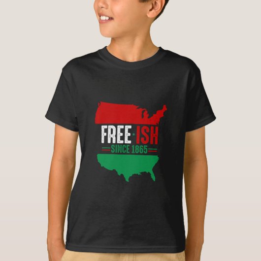 Freeish Freedom Usa Map Juneteenth Black Afican Am T-Shirt (Vorderseite)