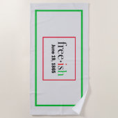 Freeish Juneteenth Border Strandtuch (Vorderseite)