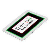 Freeish Juneteenth Flexible Foto Magnet (Linke Seite)