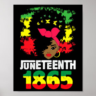 Freeish Seit 1865 Melanin Black Girlwomen 1865 Poster