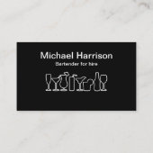 Freelance Barkeeper Mixologist Services Visitenkarte (Rückseite)