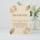 Freelance Client Danke Karte | Beruflicher Bus (Stehend Vorderseite)