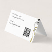 Freelance Design Abstrakt QR Code Gold Black Visitenkarten (Rückseite)