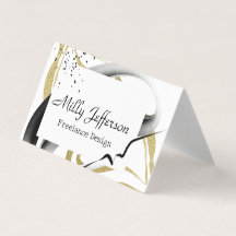 Freelance Design Abstrakt QR Code Gold Black