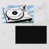 Freelance DJ Disk Jockey Vinyl Retro Musik Visitenkarte (Vorne/Hinten)
