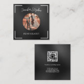 Freelance Fotograf Benutzerdefiniertes Foto QR Cod Quadratische Visitenkarte (Vorne/Hinten)
