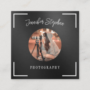 Freelance Fotograf Benutzerdefiniertes Foto QR Cod Quadratische Visitenkarte