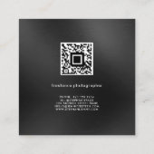Freelance Fotograf Benutzerdefiniertes Foto QR Cod Quadratische Visitenkarte (Rückseite)