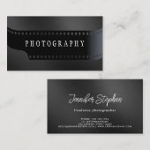Freelance Fotograf Filmrolle Kamera Schwarz Visitenkarte (Vorne/Hinten)