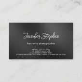 Freelance Fotograf Filmrolle Kamera Schwarz Visitenkarte (Rückseite)