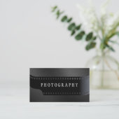 Freelance Fotograf Filmrolle Kamera Schwarz Visitenkarte (Stehend Vorderseite)