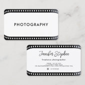 Freelance Fotograf Filmrolle Kamera White Busi Visitenkarte (Vorne/Hinten)