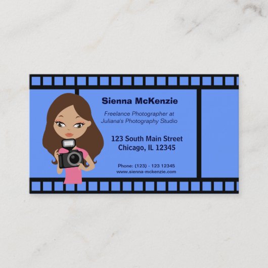 Freelance Fotograf Visitenkarte (Vorderseite)