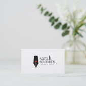 Freelance Writer and Novelist Calligraphy Pen Logo Visitenkarte (Stehend Vorderseite)