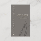 Freelance Writer, Author, Modern Beruflich Visitenkarte (Rückseite)